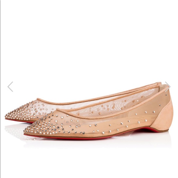 Christian Louboutin Shoes - CHRISTIAN LOUBOUTIN
Follies strass flat rete/suede